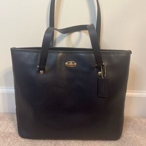 COACH LEATHER TOTE BAG